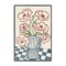 Stupell Industries Flower Vase on Minimal Checkered Framed Giclee, design by JJ Design House LLC